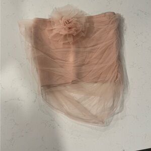 STUNNING Rachel Zoe Blush  Tulle Pink Crop Top